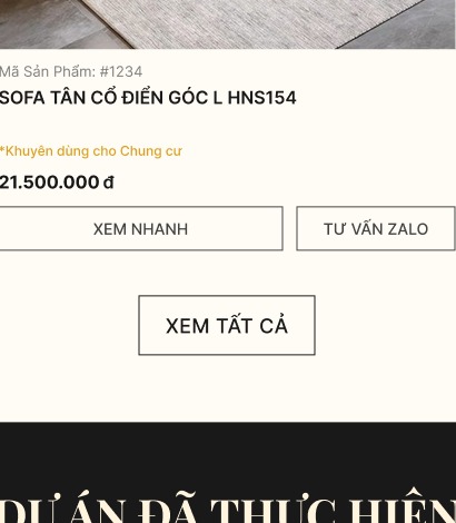 Sofa tân cổ điển góc L HNS154