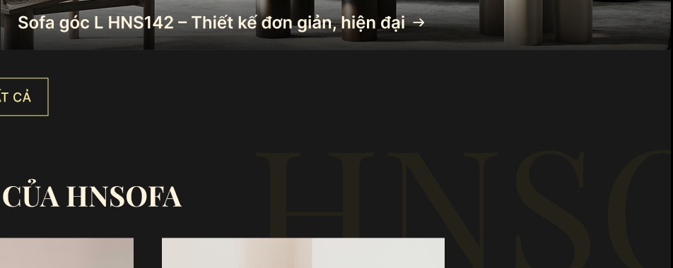 Sofa góc L HNS142 - Thiết kế đơn giản, hiện đại →